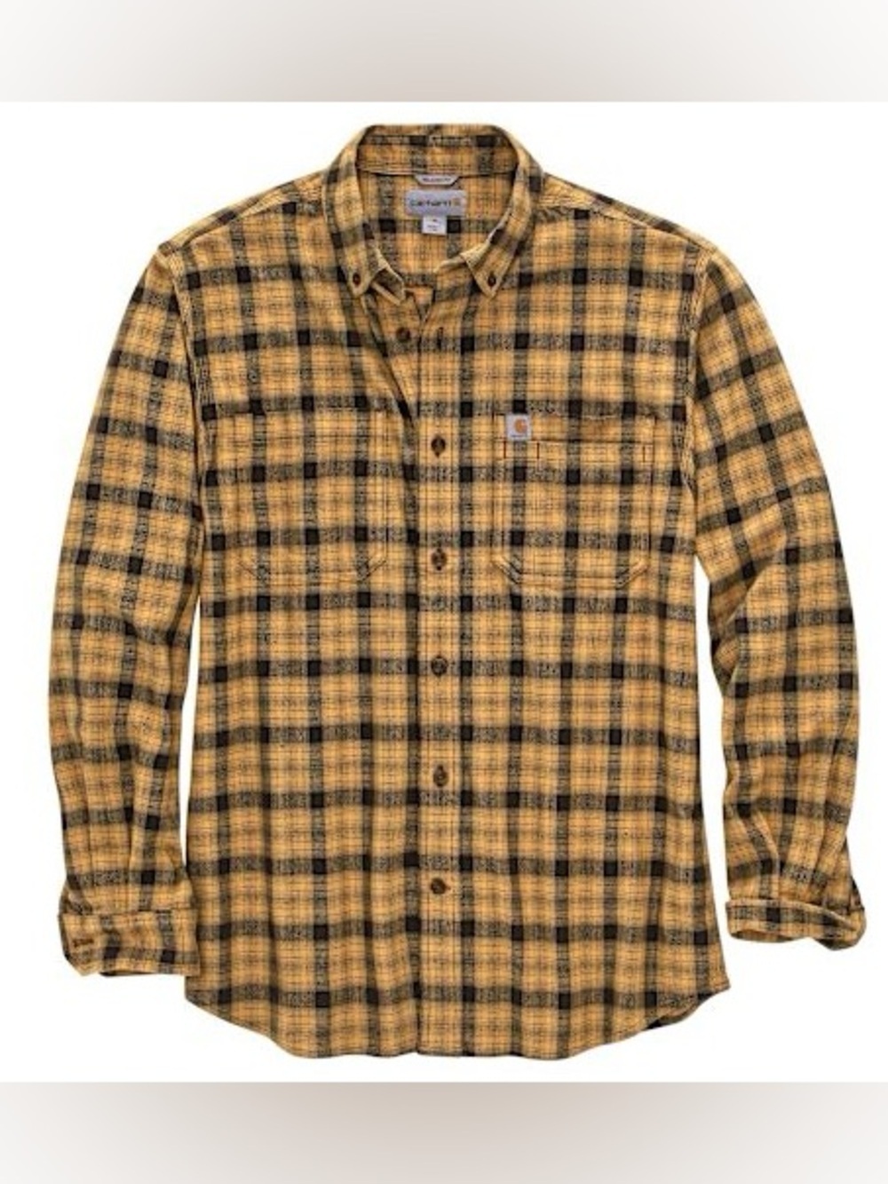 Carhartt Mens Flannel Plaid Yellowstone Relaxed Fit Long Sleeve , sz : large
